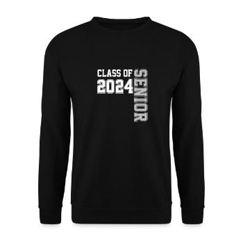 Class of 2024 Senior Year 24. - Unisex Sweatshirt - black - Front - Alina (178cm) & Michal (187cm)