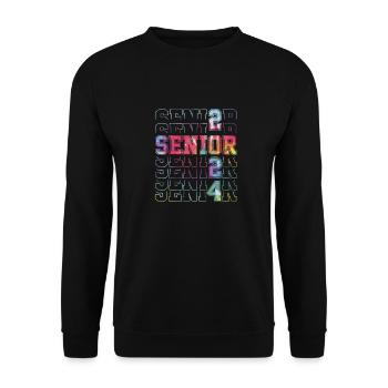 Class of 2024 Senior Year 24. - Unisex Sweatshirt - black - Front - Alina (178cm) & Michal (187cm)