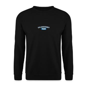 Kalsarikännit Betrinken in Unterhose Zuhause - Unisex Pullover - Schwarz - Vorne - Alina (178cm) & Michal (187cm)