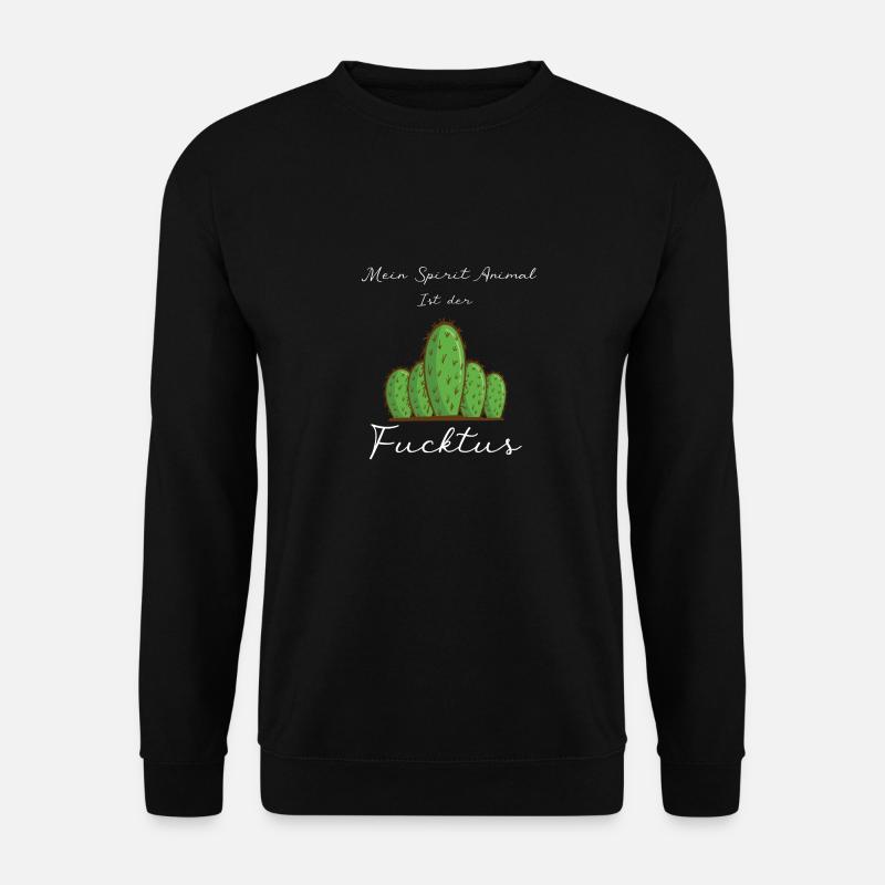 Fucktus Kaktus Mittelfinger Statement - Unisex Pullover - Schwarz