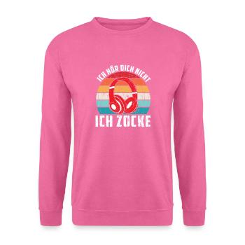 Ich Hör Dich Nicht Ich Zocke - Unisex Pullover - Pink - Vorne