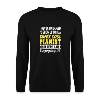 Je n’ai jamais rêvé de devenir un super pianiste - Sweat-shirt Unisexe - noir - Devant - Alina (178cm) & Michal (187cm)