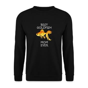 Goldfish Aquarium Cute Fish Aquaristics - Unisex Sweatshirt - black - Front - Alina (178cm) & Michal (187cm)