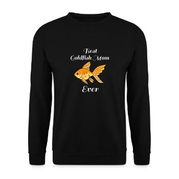Goldfish Mom Aquarium Hobby Nature - Unisex Sweatshirt - black - Front - Alina (178cm) & Michal (187cm)