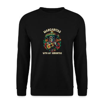 Margaritas With My Senoritas Margarita Drinker Alc - Unisex Pullover - Schwarz - Vorne - Alina (178cm) & Michal (187cm)