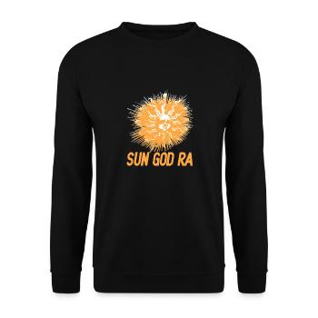 Sun God RA Cool Retro Egyptian Mythological - Unisex Sweatshirt - black - Front - Alina (178cm) & Michal (187cm)