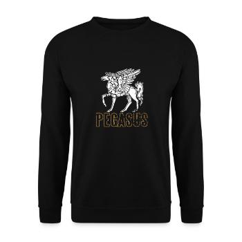 Pegasus Retro Vintage Mythological Creature - Unisex Sweatshirt - black - Front - Alina (178cm) & Michal (187cm)