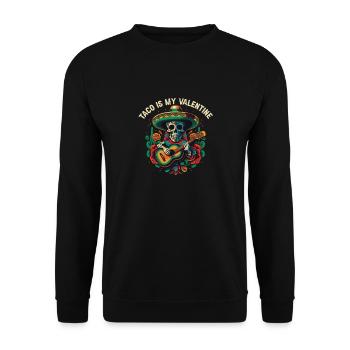 Taco est mon mangeur de tacos de la Saint-Valentin Nourriture mexicaine Foodi - Sweat-shirt Unisexe - noir - Devant - Alina (178cm) & Michal (187cm)