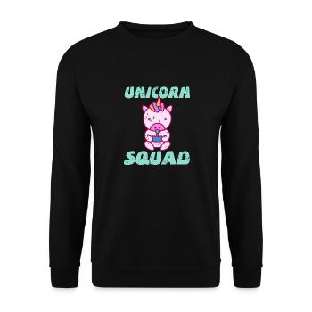 Unicorn Squad Retro Vintage Unicorn Mythology - Unisex Sweatshirt - black - Front - Alina (178cm) & Michal (187cm)