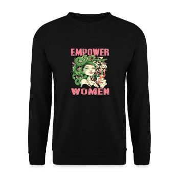 Autonomiser les femmes Medusa Rétro Mythologie grecque Designs - Sweat-shirt Unisexe - noir - Devant - Alina (178cm) & Michal (187cm)