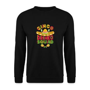 Cinco Drinko Squad Funny Cinco de Mayo Mexico - Unisex Sweatshirt - black - Front - Alina (178cm) & Michal (187cm)