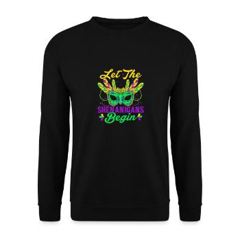 Que les manigances commencent le défilé du Mardi Gras - Sweat-shirt Unisexe - noir - Devant - Alina (178cm) & Michal (187cm)