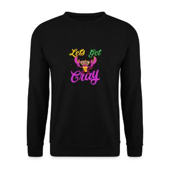 Let's Get Cray Mardi Gras Parade - Unisex Pullover - Schwarz - Vorne - Alina (178cm) & Michal (187cm)