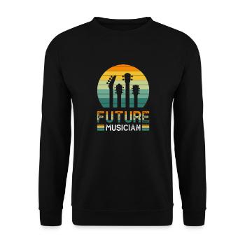 Guitarist Guitar Future Musician - Unisex Sweatshirt - black - Front - Alina (178cm) & Michal (187cm)