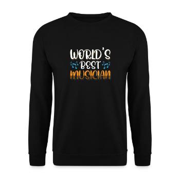 Music Lover World's Best Musician - Unisex Sweatshirt - black - Front - Alina (178cm) & Michal (187cm)