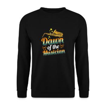 Saxophone Dawn of the Musician - Unisex Sweatshirt - black - Front - Alina (178cm) & Michal (187cm)