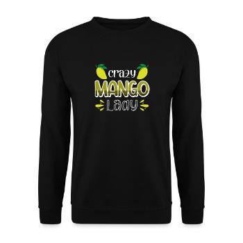 Verrückte Mango Lady - Unisex Pullover - Schwarz - Vorne - Alina (178cm) & Michal (187cm)