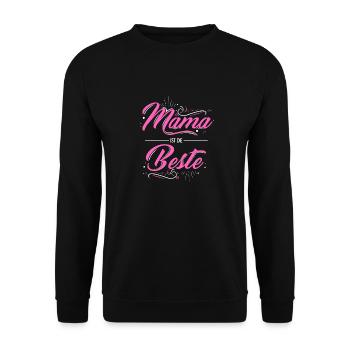 Mutter Muttertag Spruch Lieblingsmama Liebe zur Ma - Unisex Pullover - Schwarz - Vorne - Alina (178cm) & Michal (187cm)