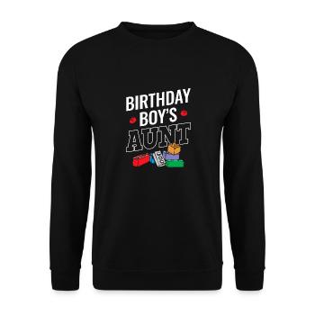 Blocs de construction de la tante du garçon d’anniversaire - Sweat-shirt Unisexe - noir - Devant - Alina (178cm) & Michal (187cm)