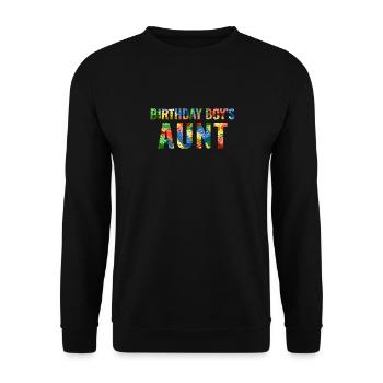 Building blocks of the birthday boy's aunt - Unisex Sweatshirt - black - Front - Alina (178cm) & Michal (187cm)
