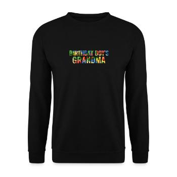 Birthday Kids Grandma Building Blocks - Unisex Sweatshirt - black - Front - Alina (178cm) & Michal (187cm)