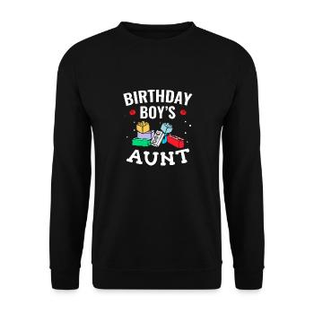 Blocs de construction de la tante du garçon d’anniversaire - Sweat-shirt Unisexe - noir - Devant - Alina (178cm) & Michal (187cm)