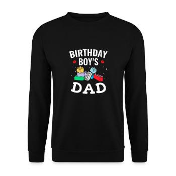 Le père d’un garçon d’anniversaire construit des blocs de construction - Sweat-shirt Unisexe - noir - Devant - Alina (178cm) & Michal (187cm)