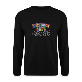 Building blocks of the birthday boy's aunt - Unisex Sweatshirt - black - Front - Alina (178cm) & Michal (187cm)