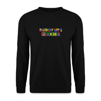 Birthday Kids Grandma Building Blocks - Unisex Sweatshirt - black - Front - Alina (178cm) & Michal (187cm)
