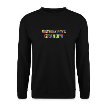Birthday boy Grandpa building blocks - Unisex Sweatshirt - black - Front - Alina (178cm) & Michal (187cm)