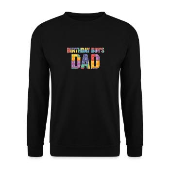 Father of birthday boy builds building blocks - Unisex Sweatshirt - black - Front - Alina (178cm) & Michal (187cm)