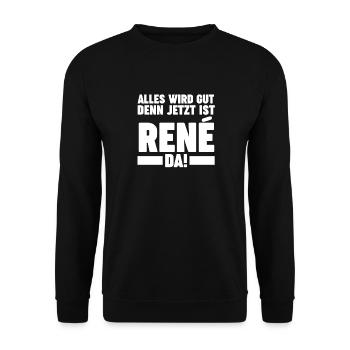 Rene - Unisex Pullover - Schwarz - Vorne - Alina (178cm) & Michal (187cm)