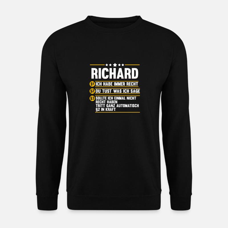 Richard - Unisex Pullover - Schwarz