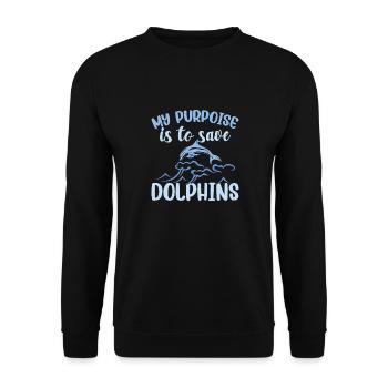 Delfin Delfine - Unisex Pullover - Schwarz - Vorne - Alina (178cm) & Michal (187cm)