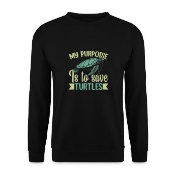 Tortues Tortues marines - Sweat-shirt Unisexe - noir - Devant - Alina (178cm) & Michal (187cm)