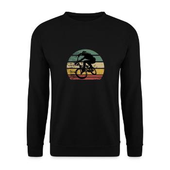 Vintage Bike - Unisex Sweatshirt - black - Front - Alina (178cm) & Michal (187cm)