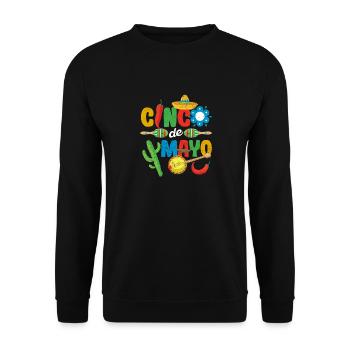 Cinco De Mayo Mexikanisches Essen Fiesta Party - Unisex Pullover - Schwarz - Vorne - Alina (178cm) & Michal (187cm)