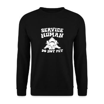 Human Do Not Pet Hundebesitzer Hundeliebhaber - Unisex Pullover - Schwarz - Vorne - Alina (178cm) & Michal (187cm)