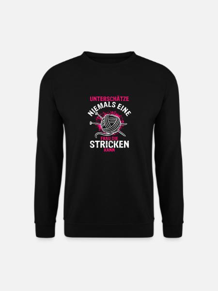 Stricken Lieblingshobby Nähen Wolle Geschenk Stric - Unisex Pullover - Schwarz