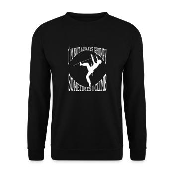 Kletterer Klettern Bergklettern Bergsteigen Berg - Unisex Pullover - Schwarz - Vorne - Alina (178cm) & Michal (187cm)