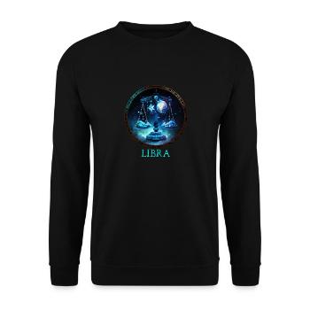 Adoptez votre identité Libra: Libra Pride Zodiac - Sweat-shirt Unisexe - noir - Devant - Alina (178cm) & Michal (187cm)
