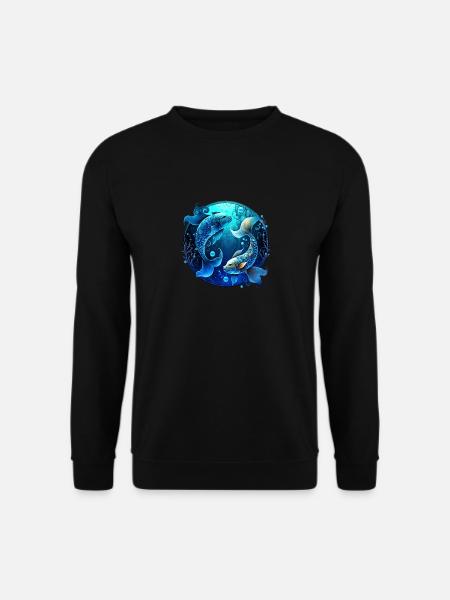 Tragen Sie Ihr astrologisches Sternzeichen mit Stolz: Fische - Unisex Pullover - Schwarz