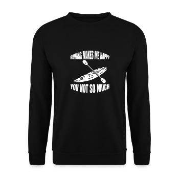 Rowing Team Rowing Rowing Rowing Club - Unisex Sweatshirt - black - Front - Alina (178cm) & Michal (187cm)
