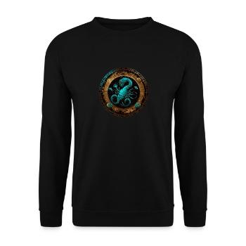 Portez votre signe du zodiaque astrologique avec fierté: Scorpion - Sweat-shirt Unisexe - noir - Devant - Alina (178cm) & Michal (187cm)