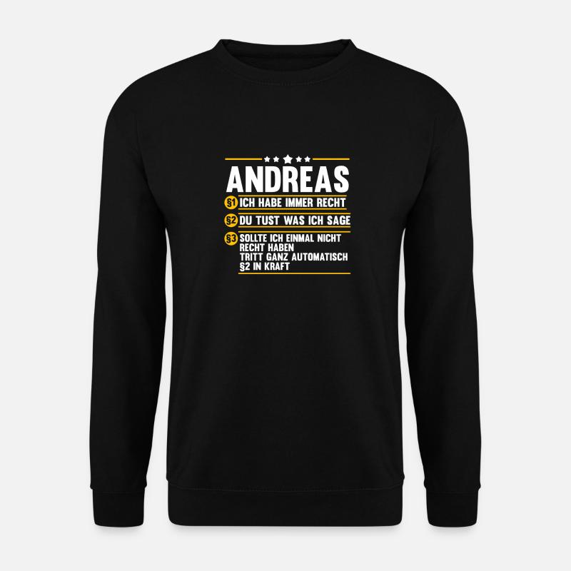 Andreas - Unisex Pullover - Schwarz