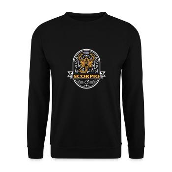 8th Sign Of The Zodiac Scorpio Astrology Designs - Unisex Pullover - Schwarz - Vorne - Alina (178cm) & Michal (187cm)
