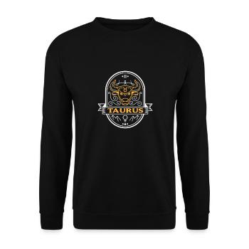 2nd Sign Of The Zodiac TAURUS Astrology Designs - Unisex Pullover - Schwarz - Vorne - Alina (178cm) & Michal (187cm)
