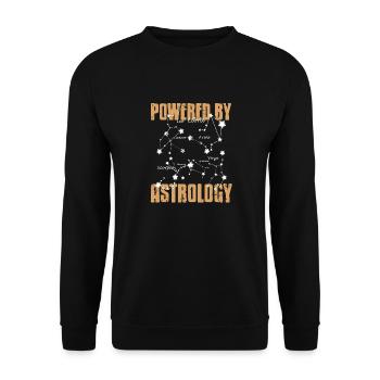 Propulsé par astrologie rétro astrologue vintage - Sweat-shirt Unisexe - noir - Devant - Alina (178cm) & Michal (187cm)