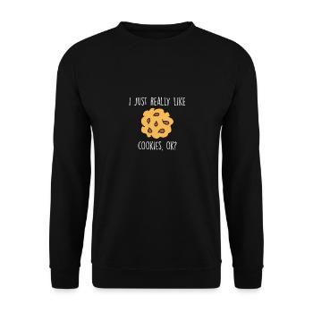 Cookies Apparel Baker Cookie Lover - Unisex Sweatshirt - black - Front - Alina (178cm) & Michal (187cm)