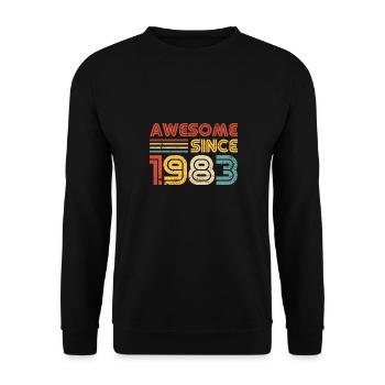 40th Birthday Awesome Since 1983 40 Years Old - Unisex Sweatshirt - black - Front - Alina (178cm) & Michal (187cm)